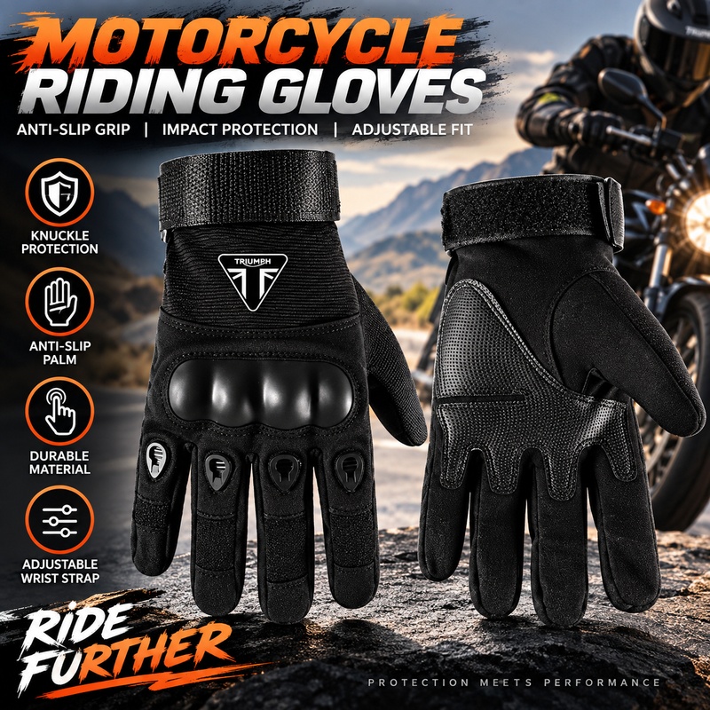 Riding Gear - トライアンフ製オートバイ用アクセサリー、グローブ、安全保護グローブ、モトクロス用グローブ、アウトドア用、運転用、ライディング用、保護具