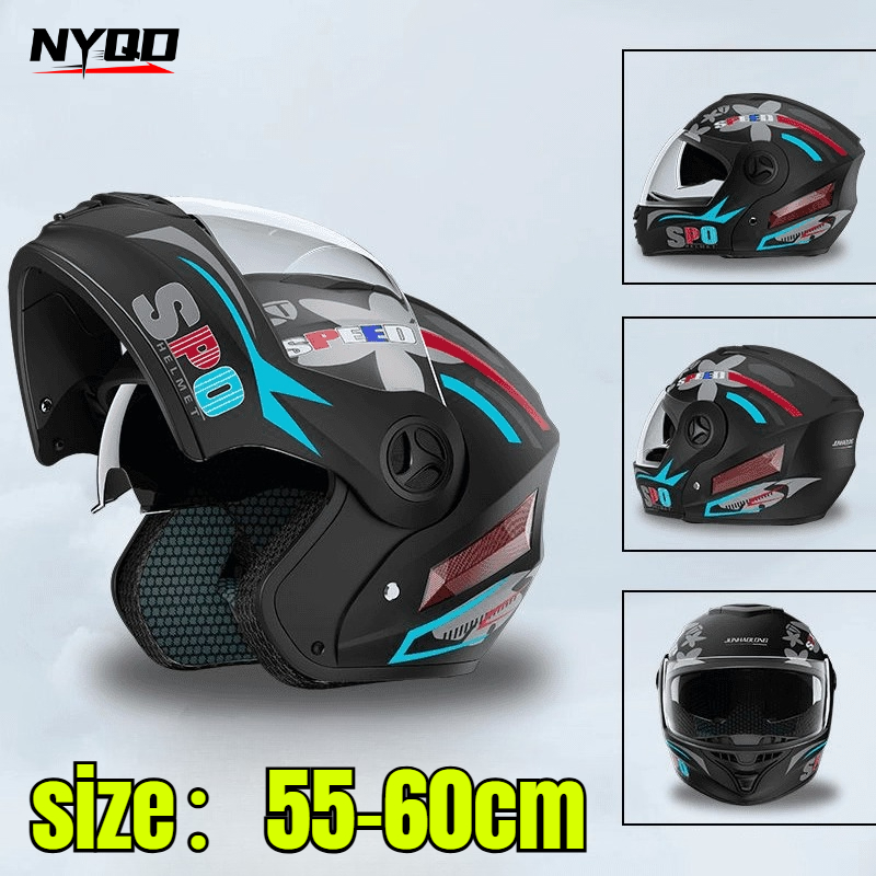 Full Face Motorcycle Helmet With Bluetooth - 安全ダウンヒルフリップアップヘルメット パーソナライズド 男女兼用 モジュラーモーターサイクルモトクロスレーシングフルフェイスヘルメット バンブルビーヘルメット