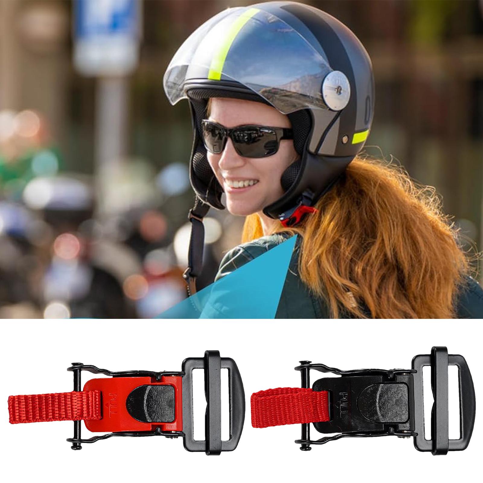 Quick Release Buckle Motorcycle Helmet - バイク用ヘルメット用、素早く着脱できるバックル、ダブルDバックル、安全なクイックリリースクリップ、ヘルメットロックソケット。