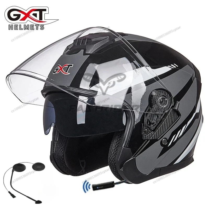 Full Face Motorcycle Helmet With Bluetooth - GXT オートバイヘルメットヘッドセットワイヤレススピーカー Bluetooth 対応オープンフェイス Moto Casco
