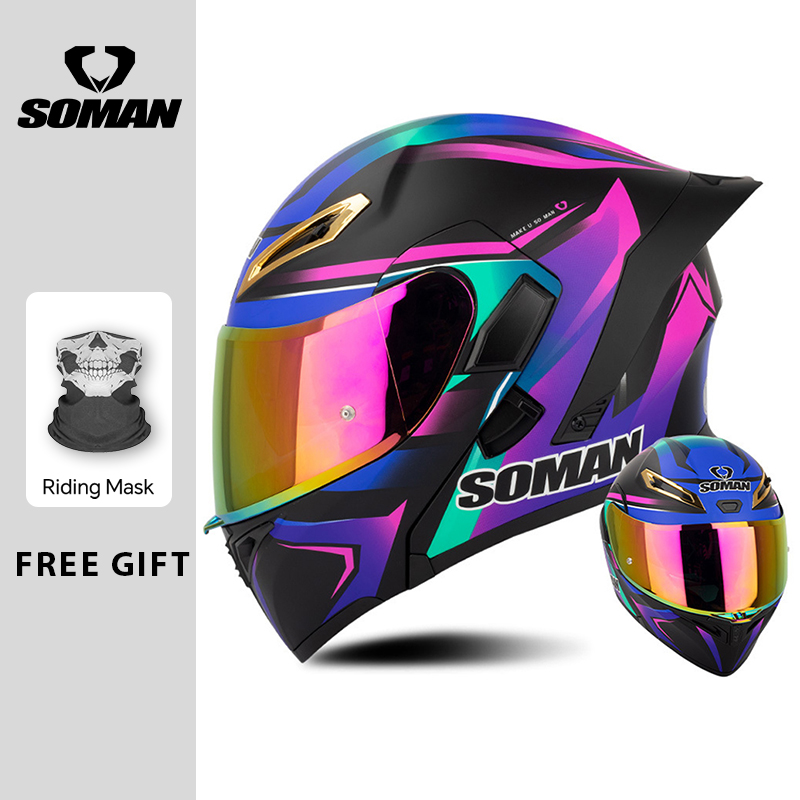 メンズバイクヘルメット DOT認証 フリップアップ モトヘル - Modular Flip Up Motorcycle Helmet Dot Approved のレビューと価格