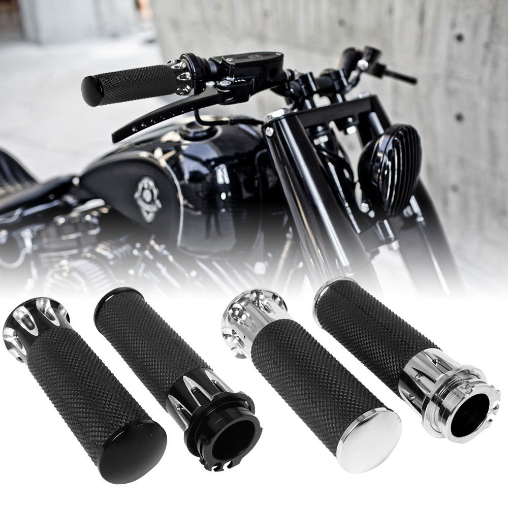 25mm CNCアルミ製中空ハンドルバーハンドグリップ、ハー - Motorcycle Parts のレビューと価格