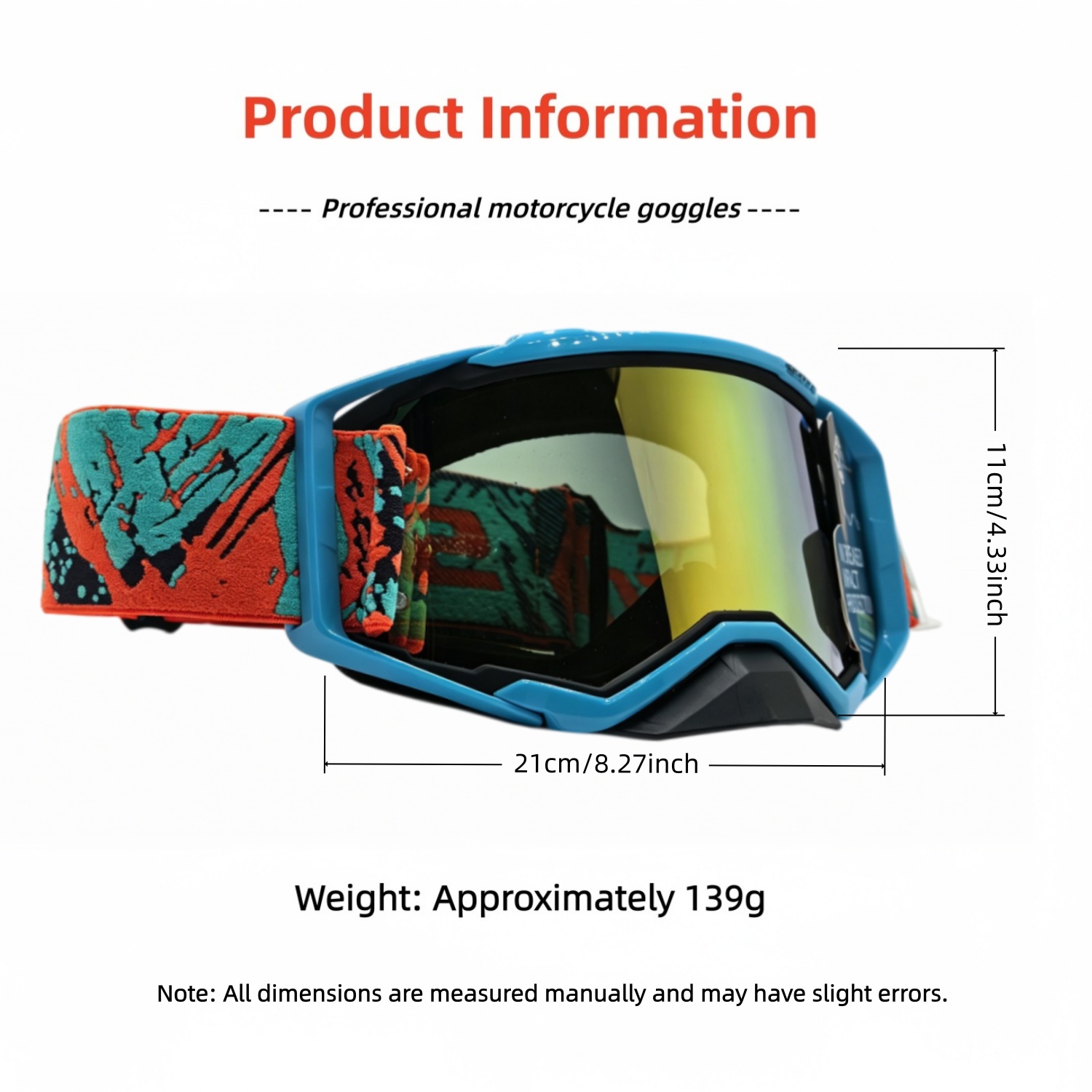 高級モトクロス・スキー・サイクリング用ゴーグルセット。耐衝撃 - Off Road Motocross Helmet Goggles Set のレビューと価格