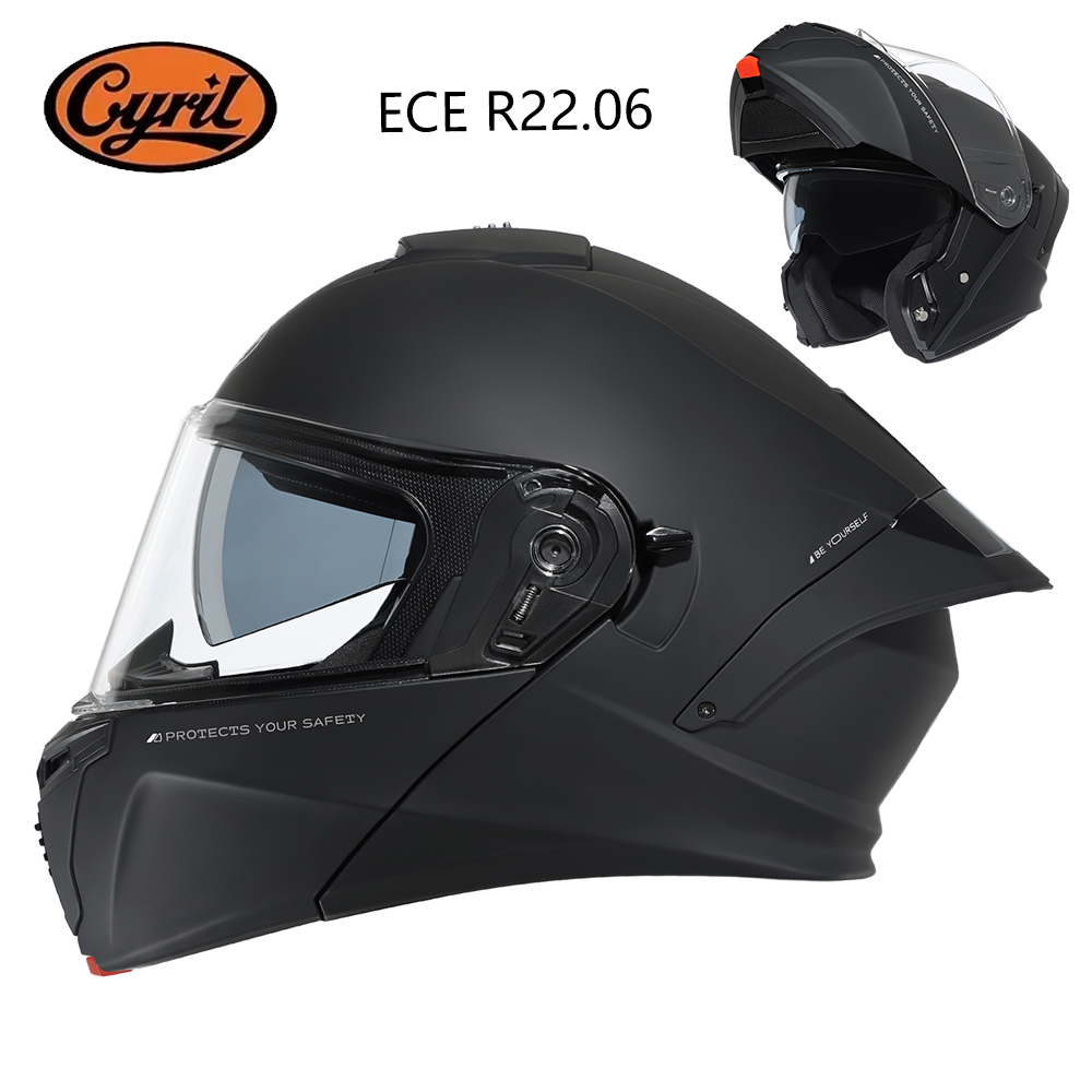 CYRIL モジュラーヘルメット オートバイ用 ECE 22 - Modular Flip Up Motorcycle Helmet Dot Approved のレビューと価格