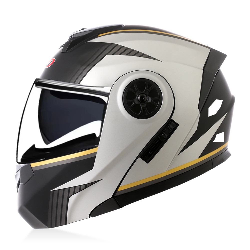 高品質モジュラーフリップアップヘルメット オートバイ用デュア - Full Face Motorcycle Helmet With Bluetooth のレビューと価格