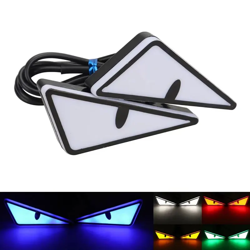 ユニバーサルカーLEDデビルアイライト、デモアイヘッドライト - Universal Motorcycle Led Headlight Projector のレビューと価格