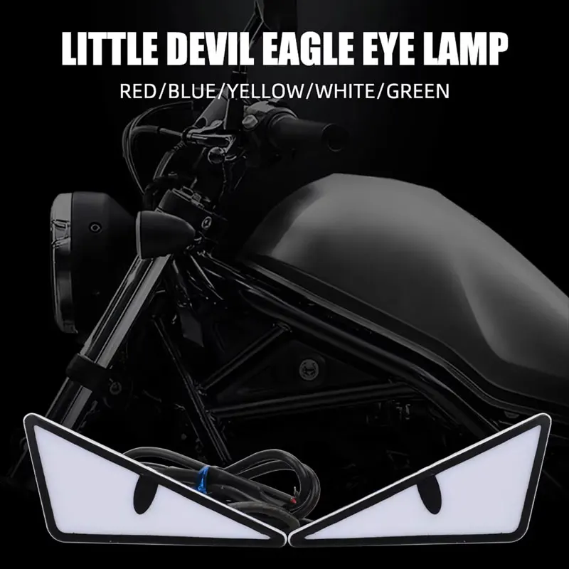 ユニバーサルカーLEDデビルアイライト、デモアイヘッドライト - Universal Motorcycle Led Headlight Projector のレビューと価格